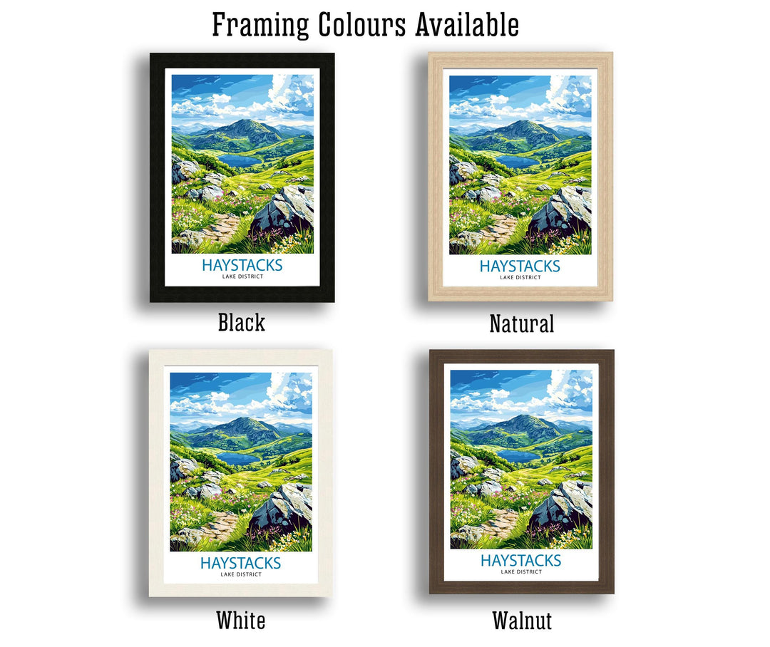 Haystacks Lake District Watercolor Art Print, Wainwright Fell Painting, UK Landscape Wall Decor, Hiking Gift