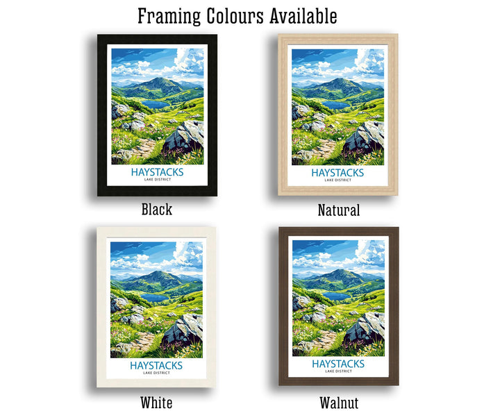 Haystacks Lake District Watercolor Art Print, Wainwright Fell Painting, UK Landscape Wall Decor, Hiking Gift