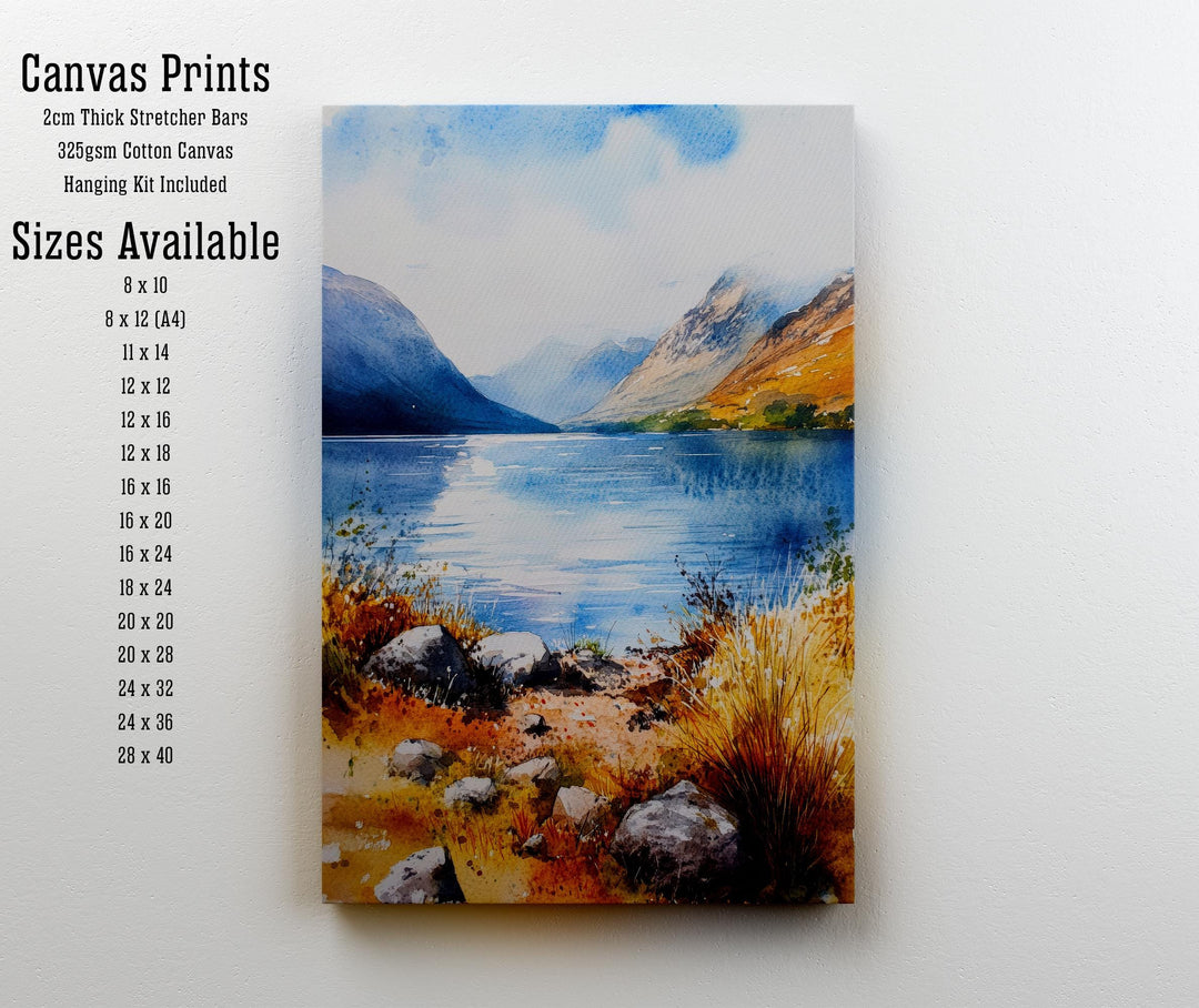 Isle of Mull Watercolor Painting Poster Scotland Wall Art Hebrides Coastal Landscape Print Decor Gift for UK Nature Lovers and Scottish