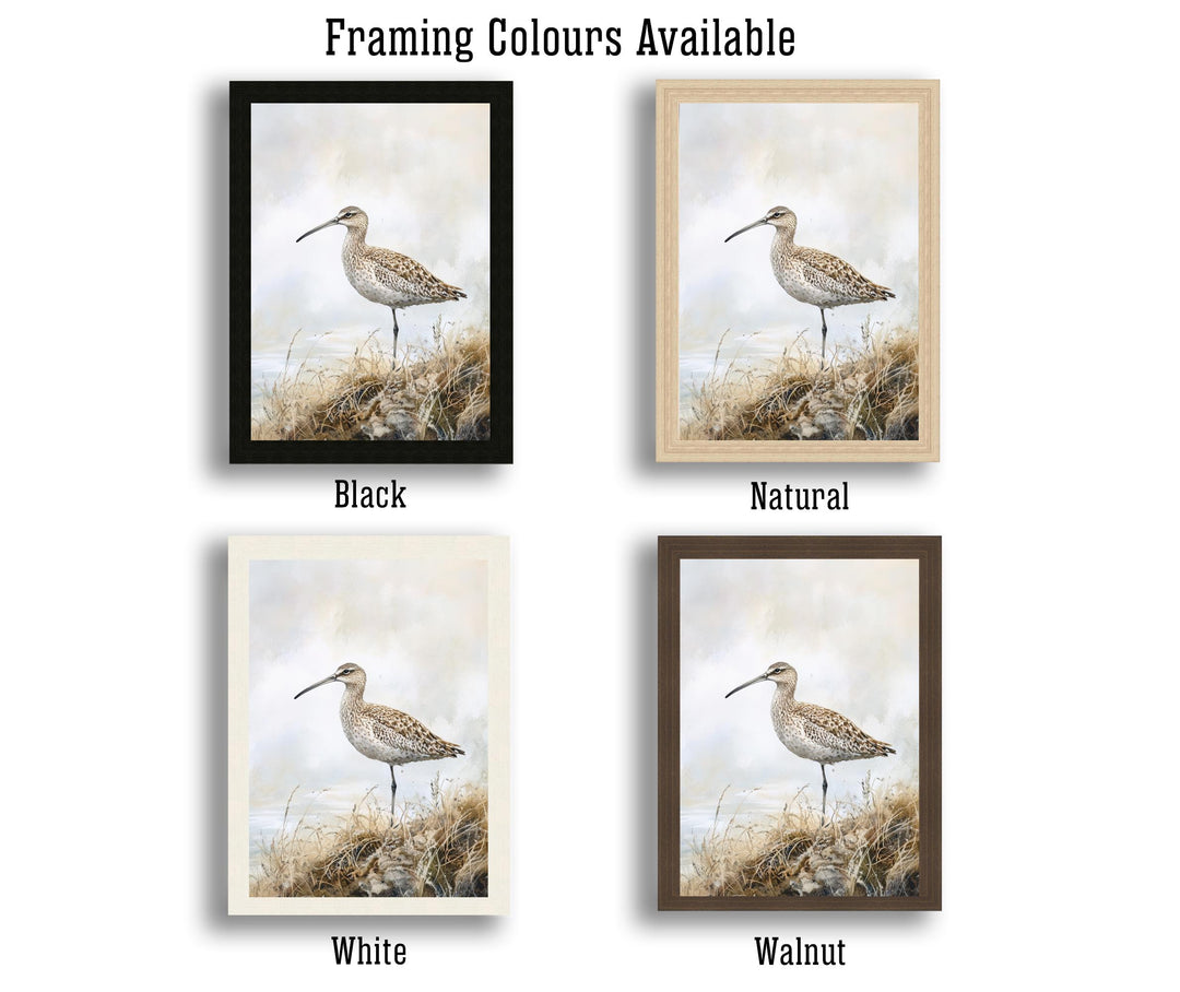 Curlew on the Moorland Watercolor Print Cottagecore Decor Dark Academia Art Enchanted Wildlife Illustration Vintage Nature Wall Art