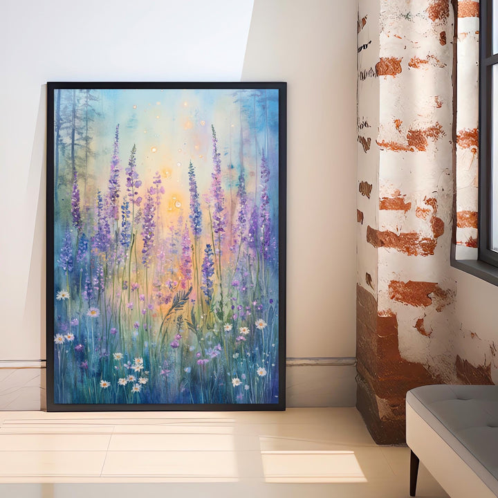 Wildflowers in the Enchanted Forest Watercolor Print Cottagecore Decor Dark Academia Art Enchanted Forest Illustration