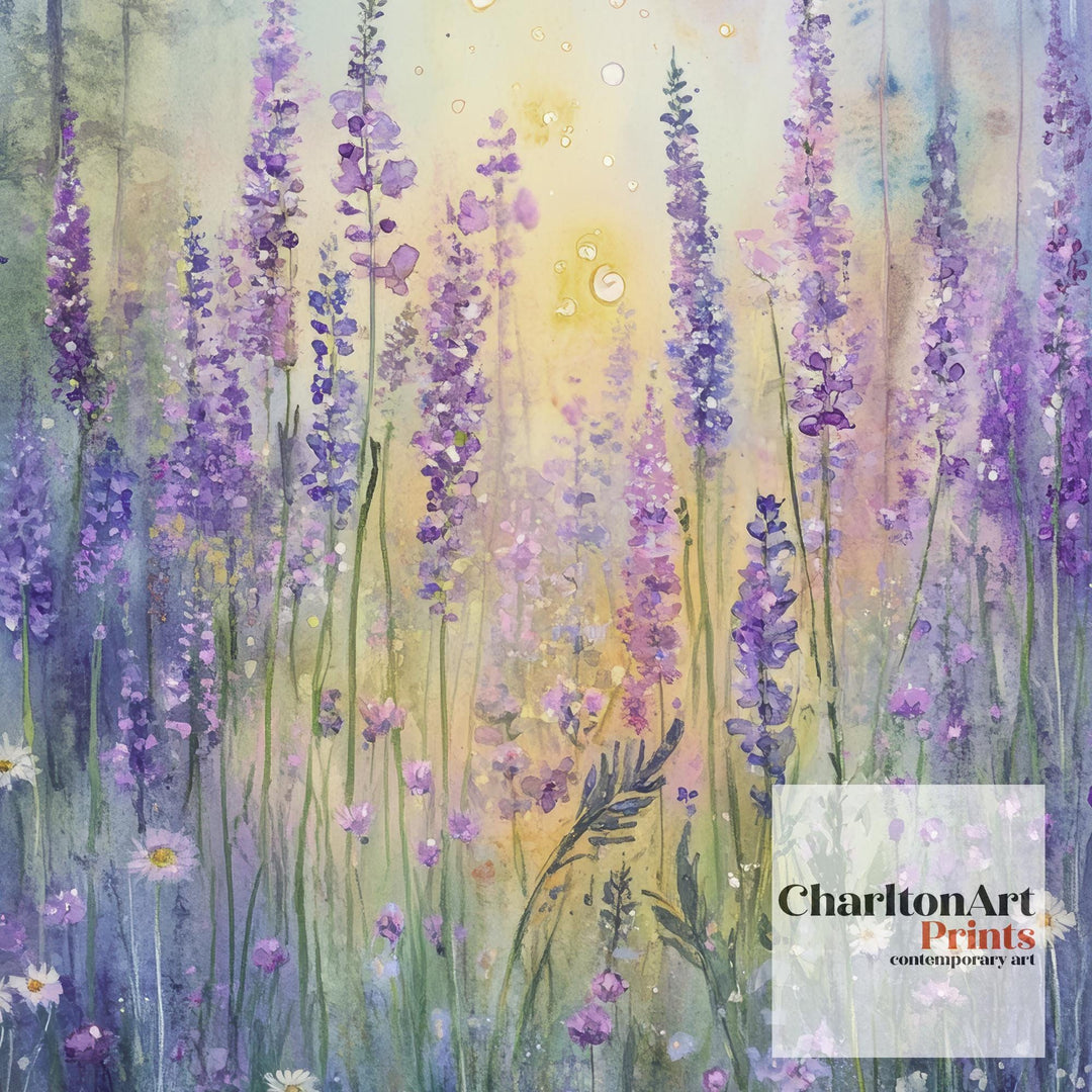 Wildflowers in the Enchanted Forest Watercolor Print Cottagecore Decor Dark Academia Art Enchanted Forest Illustration
