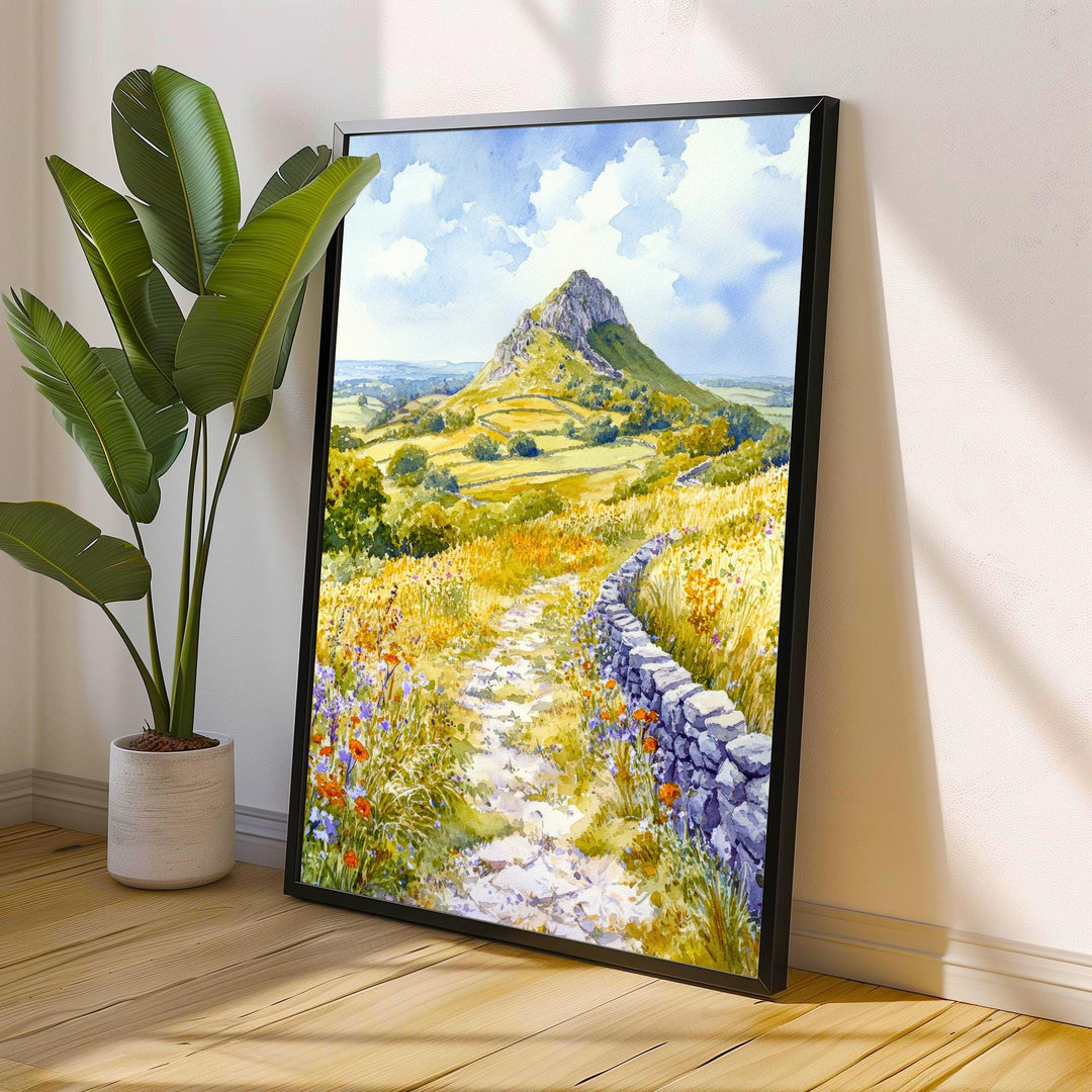 Sugar Loaf Brecon Beacons Travel Poster Print Wales Wall Art Mountain Landscape Decor Gift for UK Nature Lovers and Scenic National Park