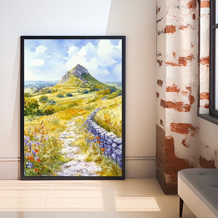 Sugar Loaf Brecon Beacons Travel Poster Print Wales Wall Art Mountain Landscape Decor Gift for UK Nature Lovers and Scenic National Park