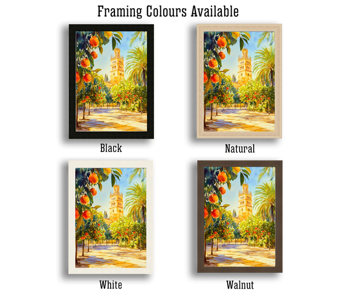 Seville Spain Travel Poster Print Andalusia Wall Art Spanish City Decor European Architecture Gift