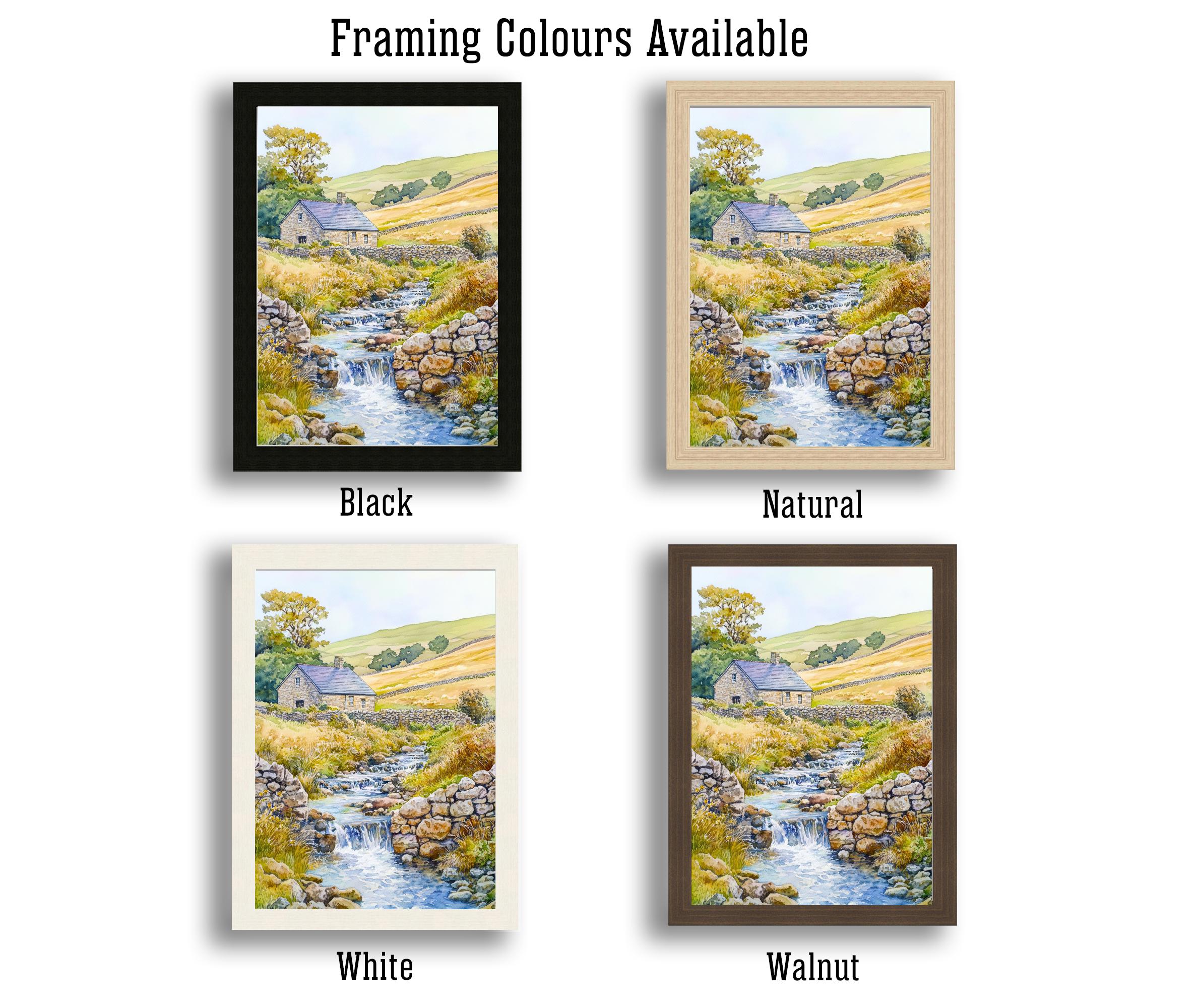 Yorkshire Dales Watercolor Travel Print Wall Decor Wall Art Yorkshire Landscape Wall Hanging Home Décor English Countryside Gift Art Lovers