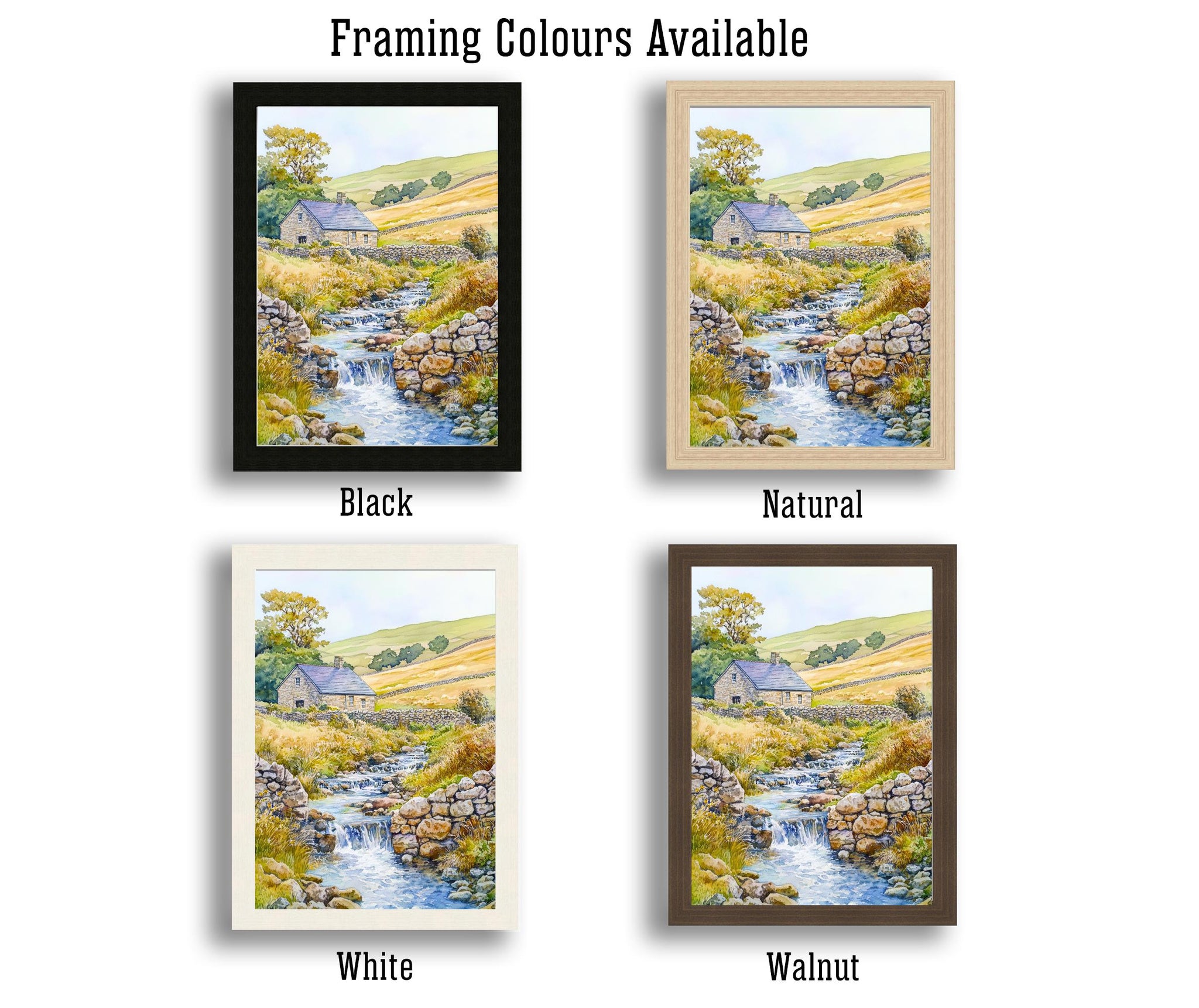 Yorkshire Dales Watercolor Travel Print Wall Decor Wall Art Yorkshire Landscape Wall Hanging Home Décor English Countryside Gift Art Lovers