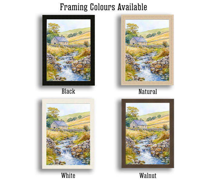 Yorkshire Dales Watercolor Travel Print Wall Decor Wall Art Yorkshire Landscape Wall Hanging Home Décor English Countryside Gift Art Lovers