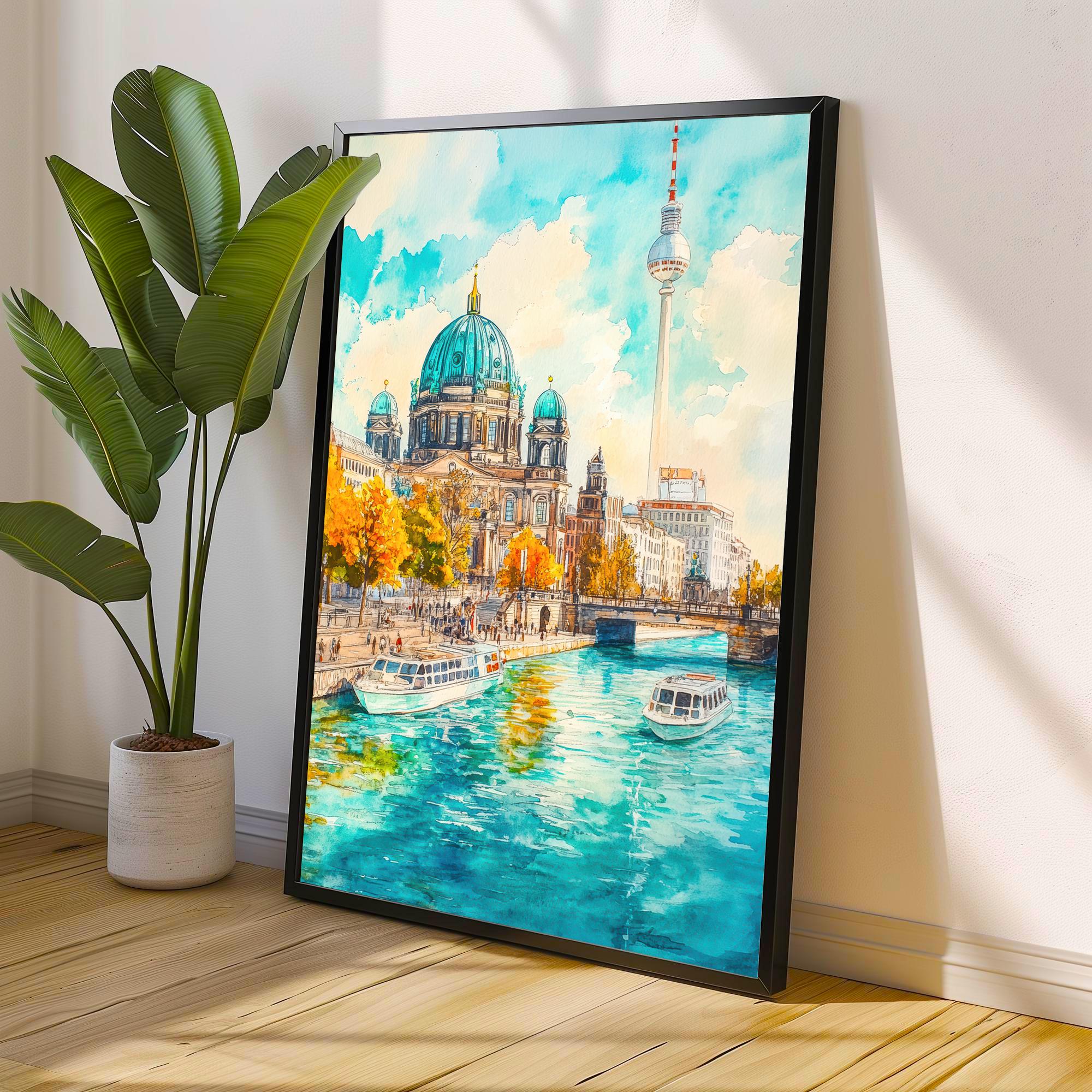 Berlin Germany Travel Poster Print European City Wall Art German Landmark Decor Gift