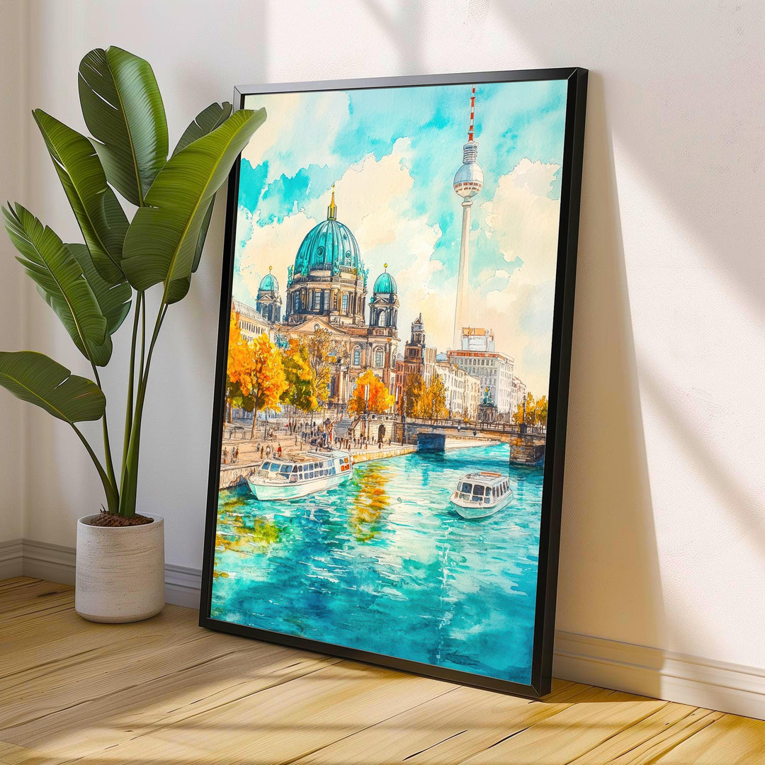 Berlin Germany Travel Poster Print European City Wall Art German Landmark Decor Gift