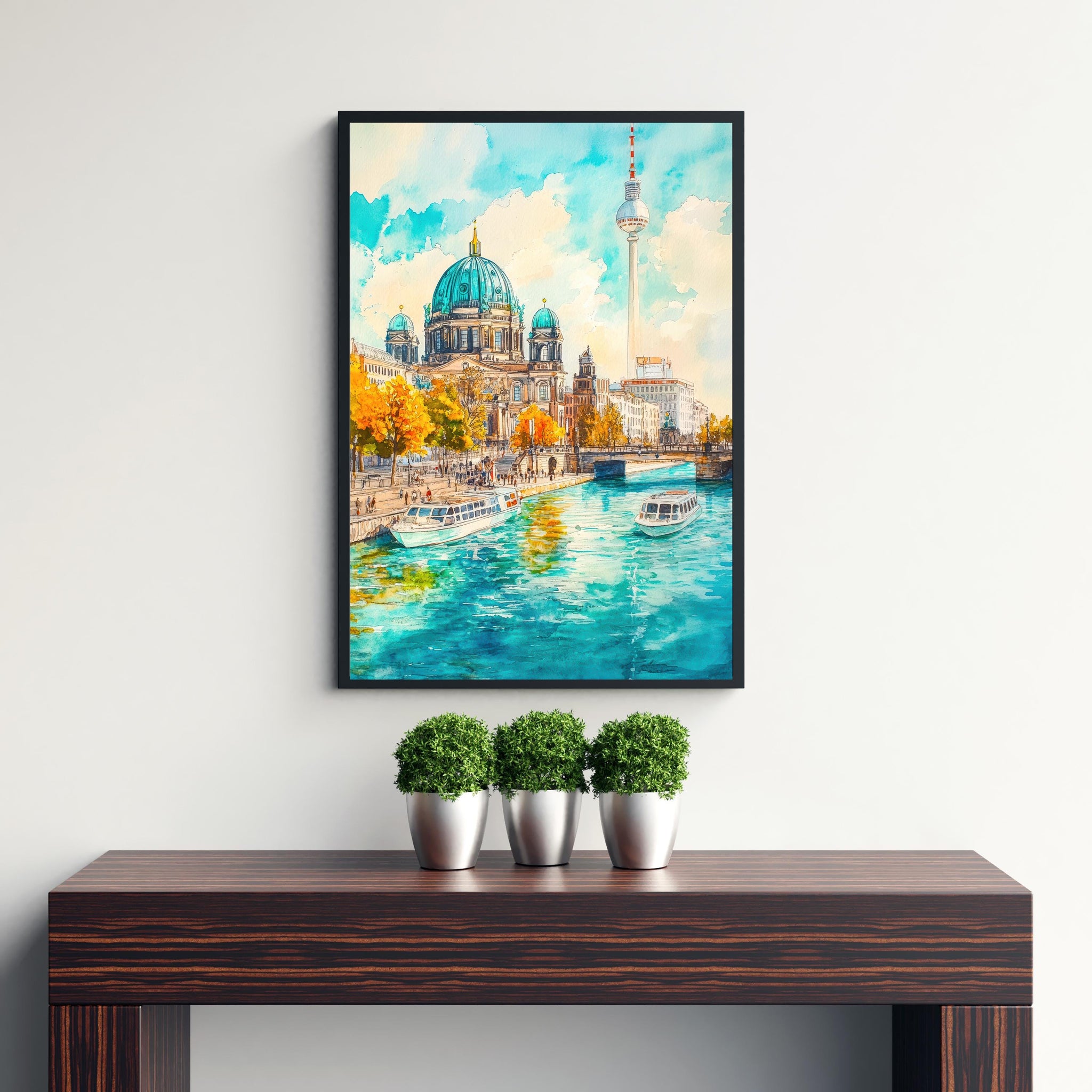 Berlin Germany Travel Poster Print European City Wall Art German Landmark Decor Gift