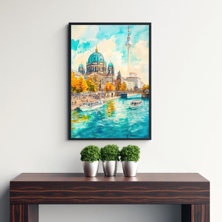 Berlin Germany Travel Poster Print European City Wall Art German Landmark Decor Gift