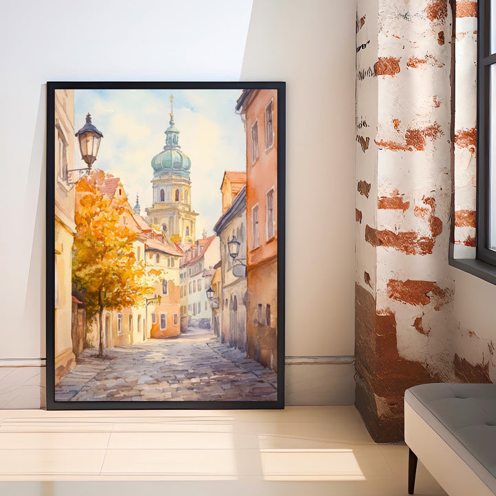 Copenhagen Denmark Travel Poster Print Scandinavian City Wall Art Nyhavn Harbour Decor Gift for Europe Lovers and Nordic Architecture