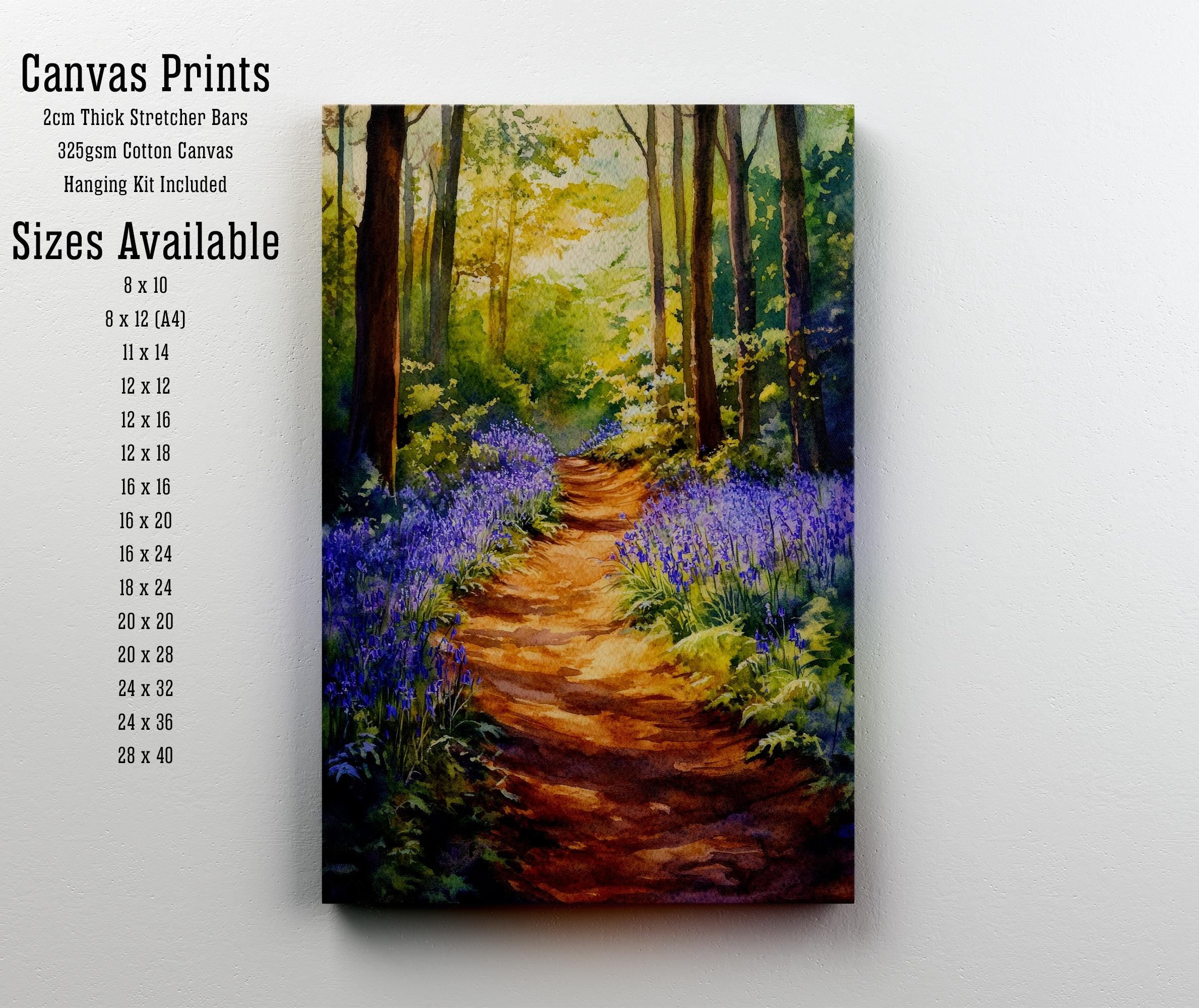 Forest of Dean England Travel Poster Print Gloucestershire Wall Art Countryside Decor Gift for UK Nature Lovers and Woodland Landscape Fans