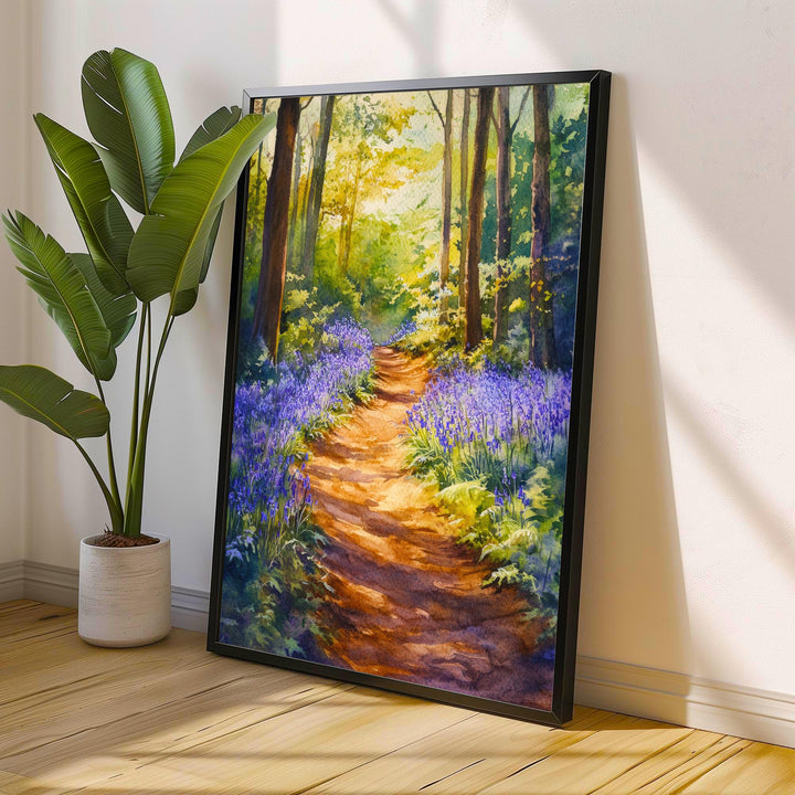 Forest of Dean England Travel Poster Print Gloucestershire Wall Art Countryside Decor Gift for UK Nature Lovers and Woodland Landscape Fans