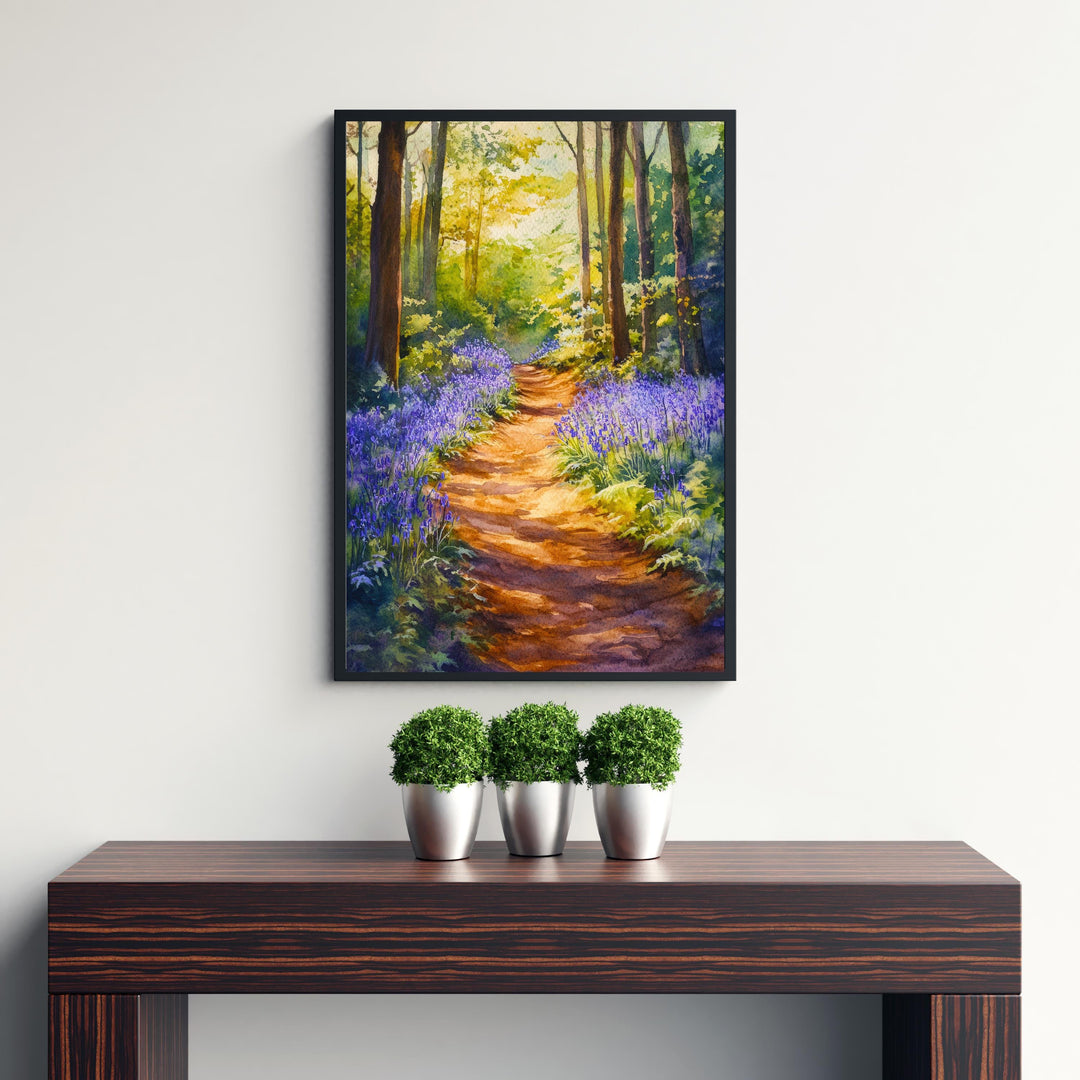 Forest of Dean England Travel Poster Print Gloucestershire Wall Art Countryside Decor Gift for UK Nature Lovers and Woodland Landscape Fans