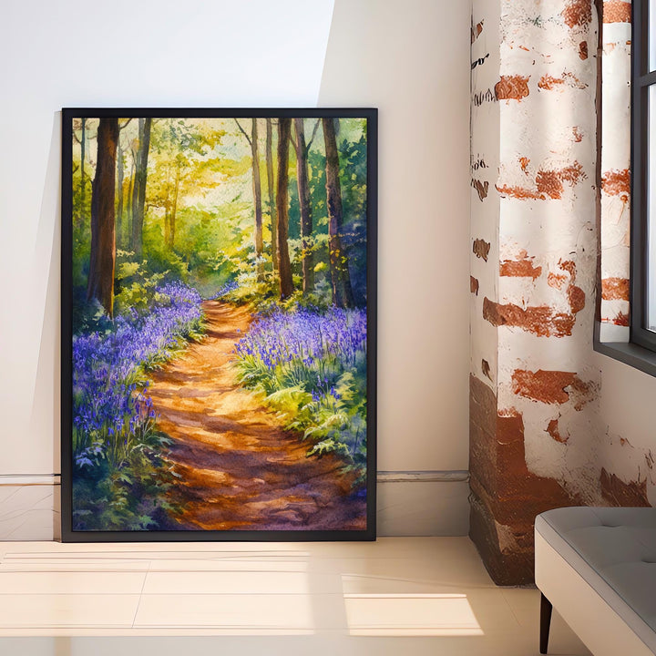 Forest of Dean England Travel Poster Print Gloucestershire Wall Art Countryside Decor Gift for UK Nature Lovers and Woodland Landscape Fans