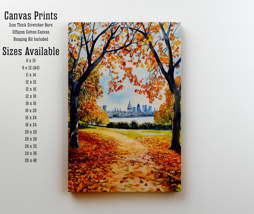 Greenwich Park London Travel Poster Print England Wall Art Royal Observatory Decor Gift for UK City Lovers and Historic Landmark Enthusiasts