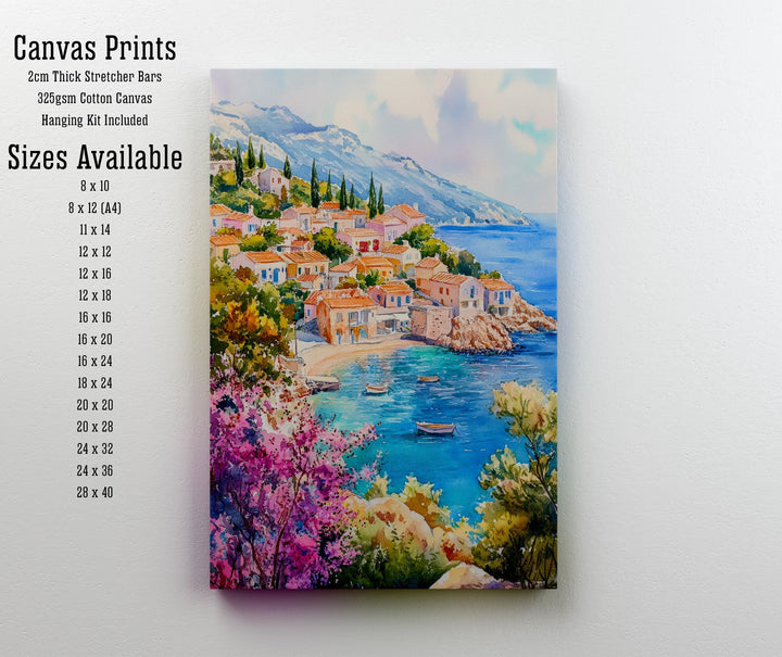 Kefalonia Greece Travel Poster Print Ionian Island Wall Art Mediterranean Coastal Decor Gift for Europe Lovers and Greek Landscape