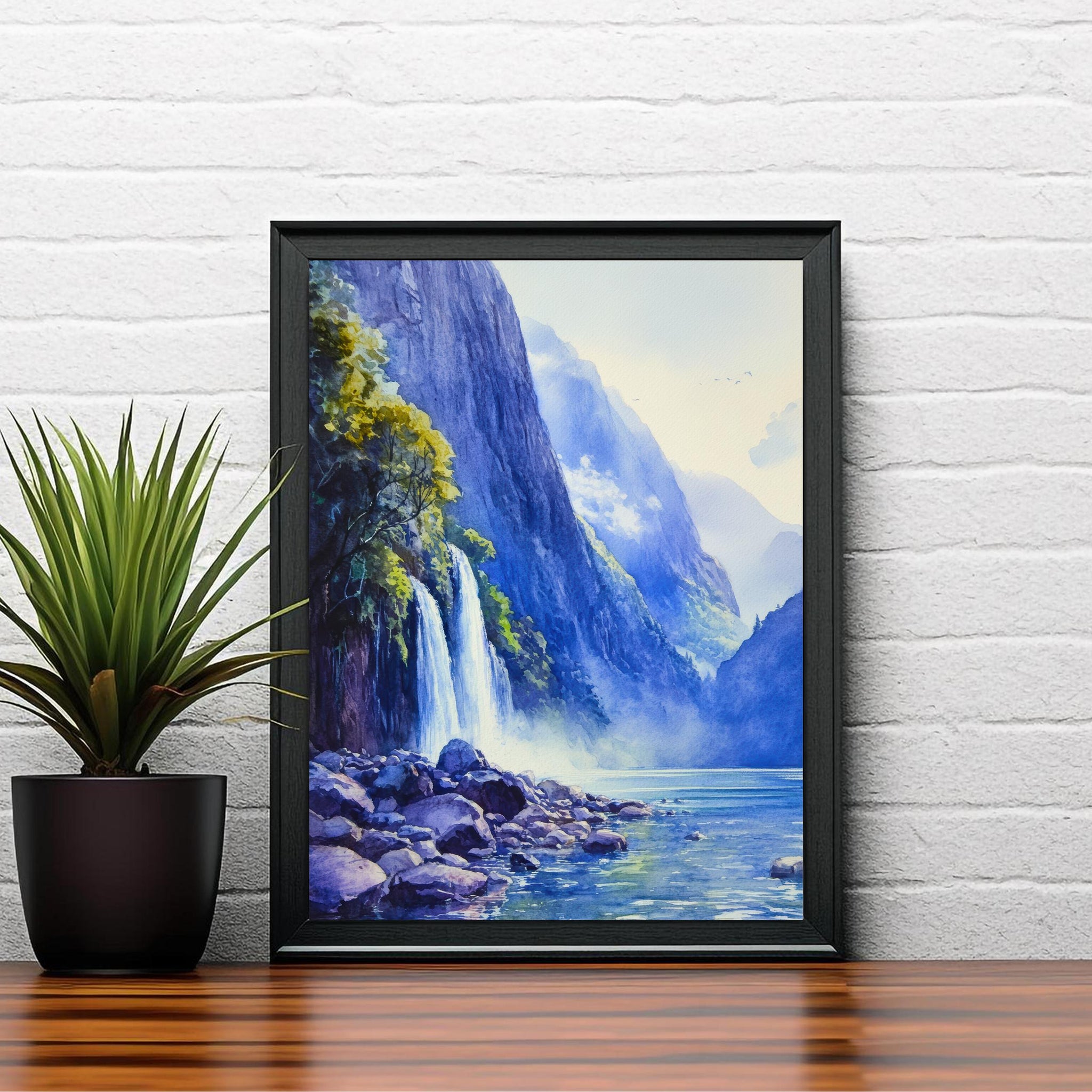 Milford Sound New Zealand Travel Poster Print Fiordland Wall Art Scenic Coastal Landscape Decor Gift for Nature Lovers and Adventure