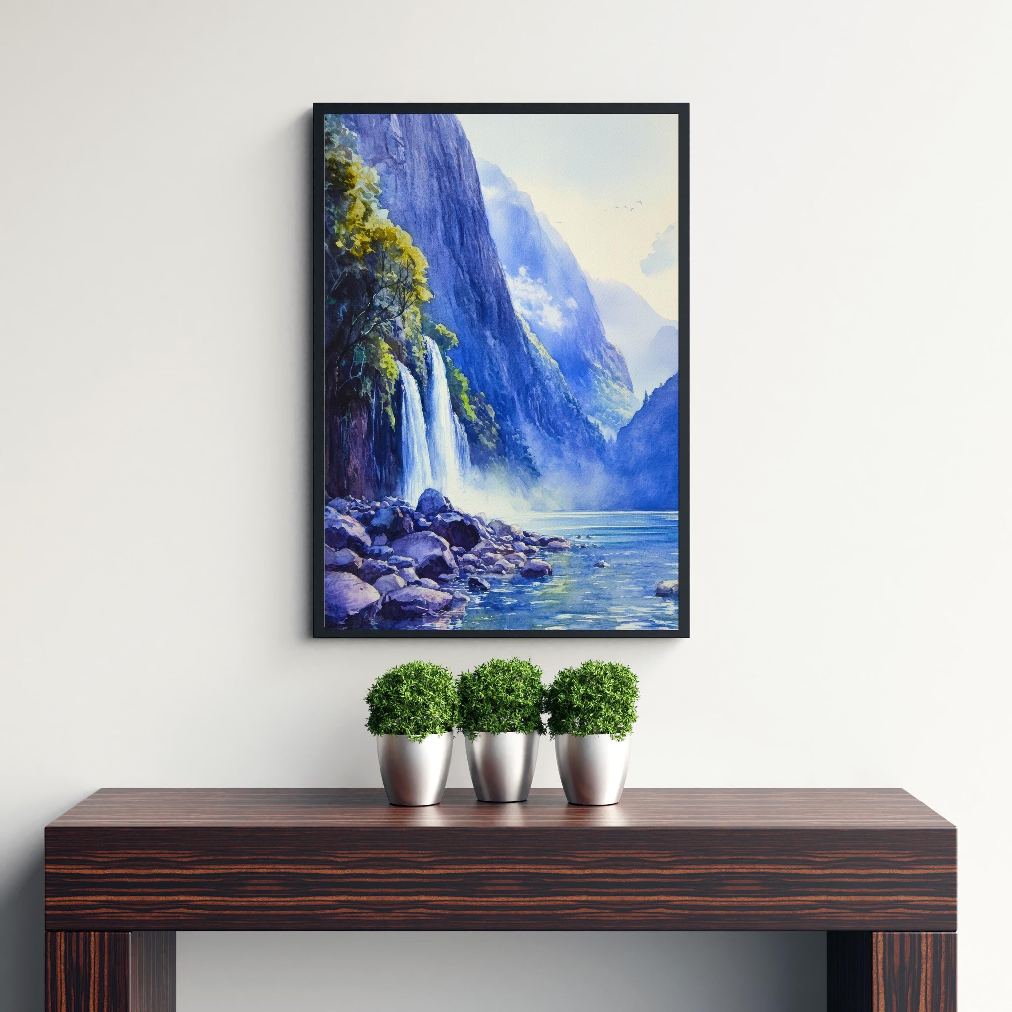 Milford Sound New Zealand Travel Poster Print Fiordland Wall Art Scenic Coastal Landscape Decor Gift for Nature Lovers and Adventure