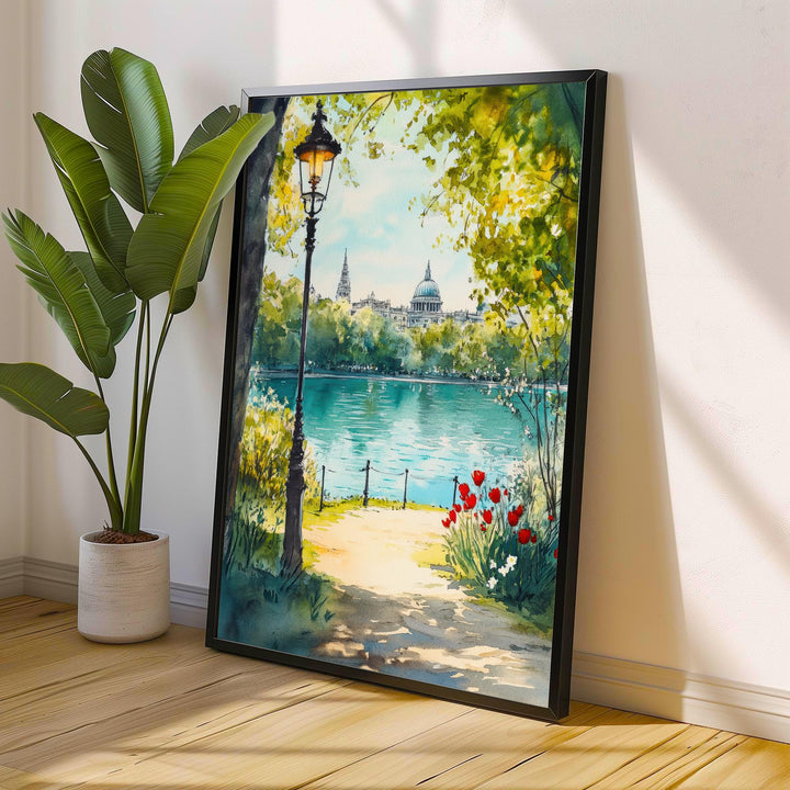 Victoria Park London Travel Poster Print England Wall Art East London Decor Gift for UK City Lovers and Historic British Landscape