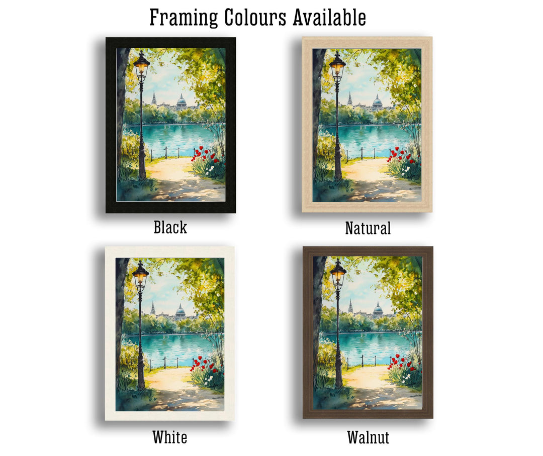 Victoria Park London Travel Poster Print England Wall Art East London Decor Gift for UK City Lovers and Historic British Landscape