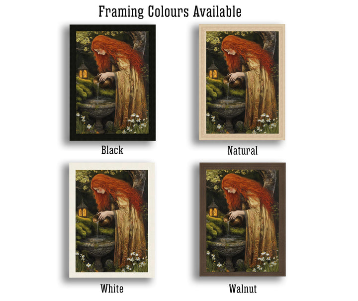 Brigid Celtic Goddess Poster Mythological Folk Art Healing Wall Decor Enchanted Celtic Pagan Illustration