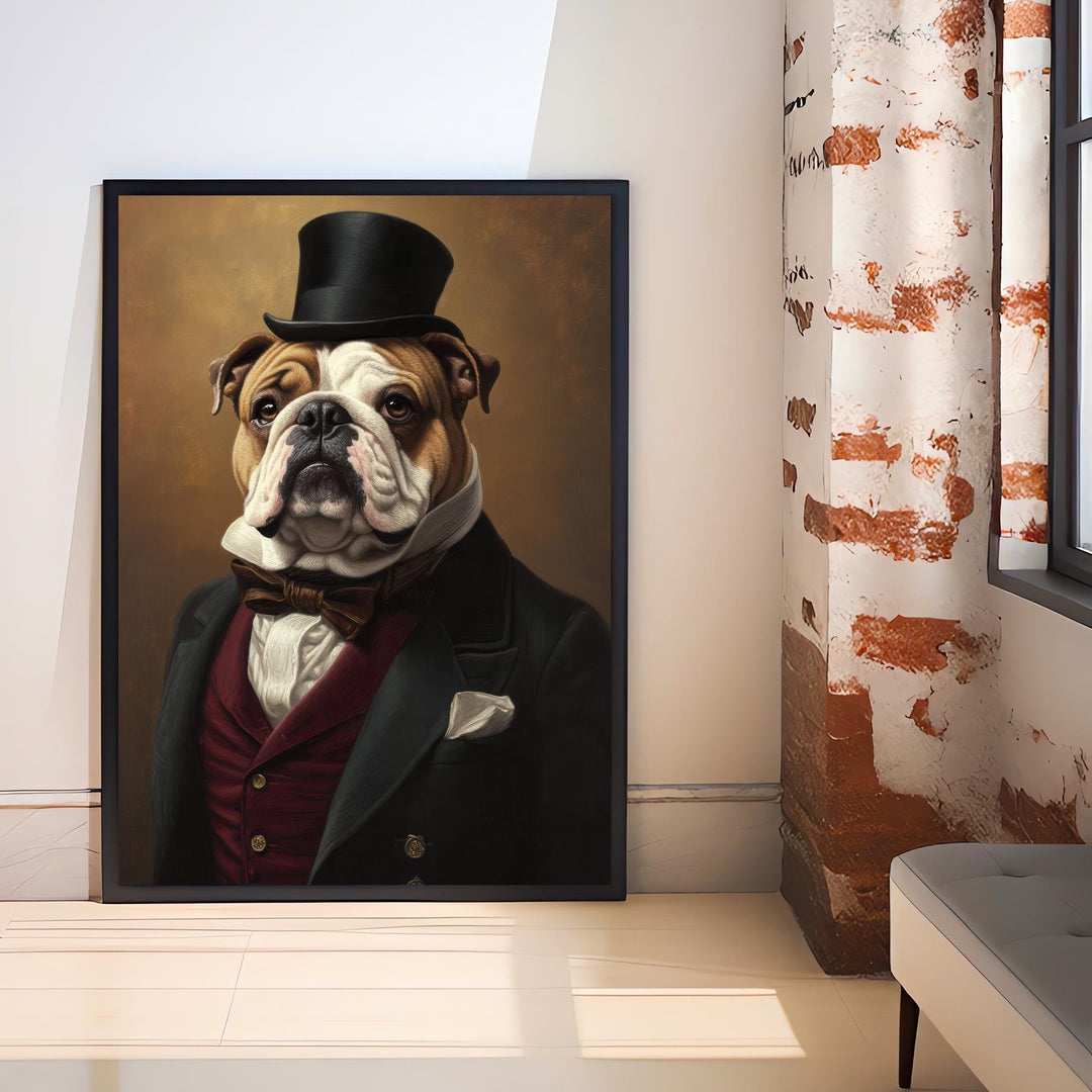 Scholarly Dachshund Poster Dark Academia Decor Vintage Animal Illustration Professor Wall Art Dog Lover Gift