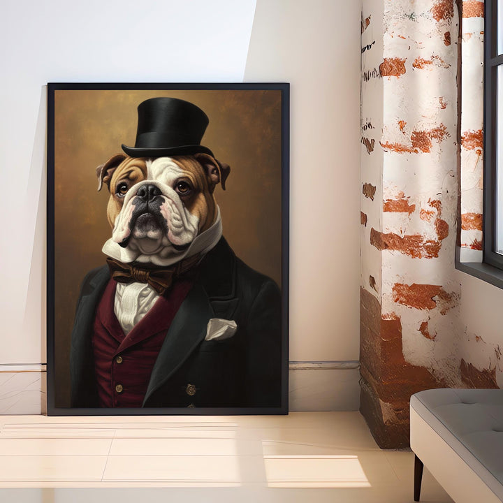 Scholarly Dachshund Poster Dark Academia Decor Vintage Animal Illustration Professor Wall Art Dog Lover Gift