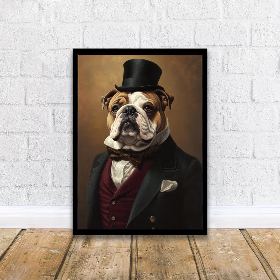 Scholarly Dachshund Poster Dark Academia Decor Vintage Animal Illustration Professor Wall Art Dog Lover Gift