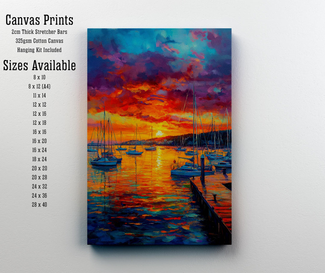 Poole Harbour Oil Painting Poster Dorset England Wall Art Coastal Landscape Print Gift for UK Travel Lovers and Fans of Scenic British