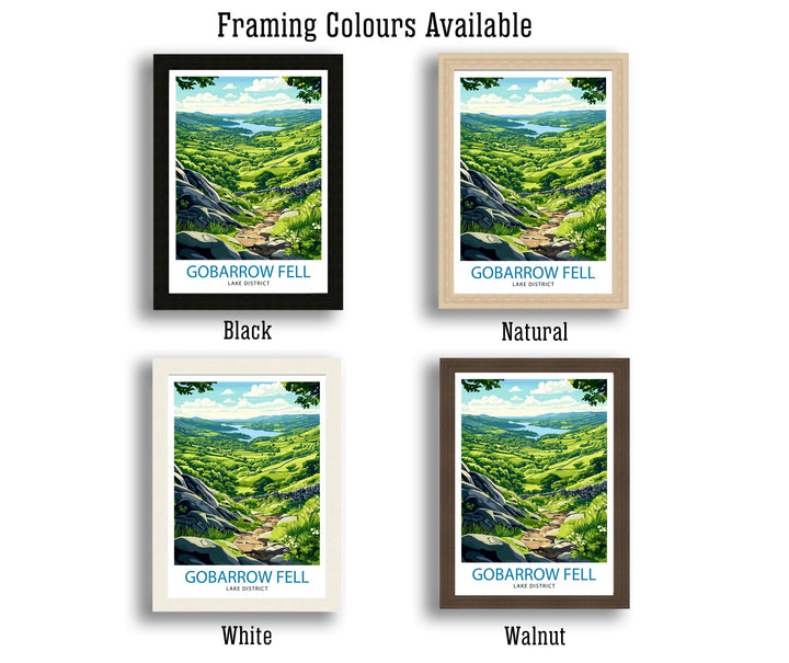 Gowbarrow Fell Lake District England Travel Poster Print Countryside Wall Art Scenic Landscape Decor Gift for UK Nature Lovers and Hiking