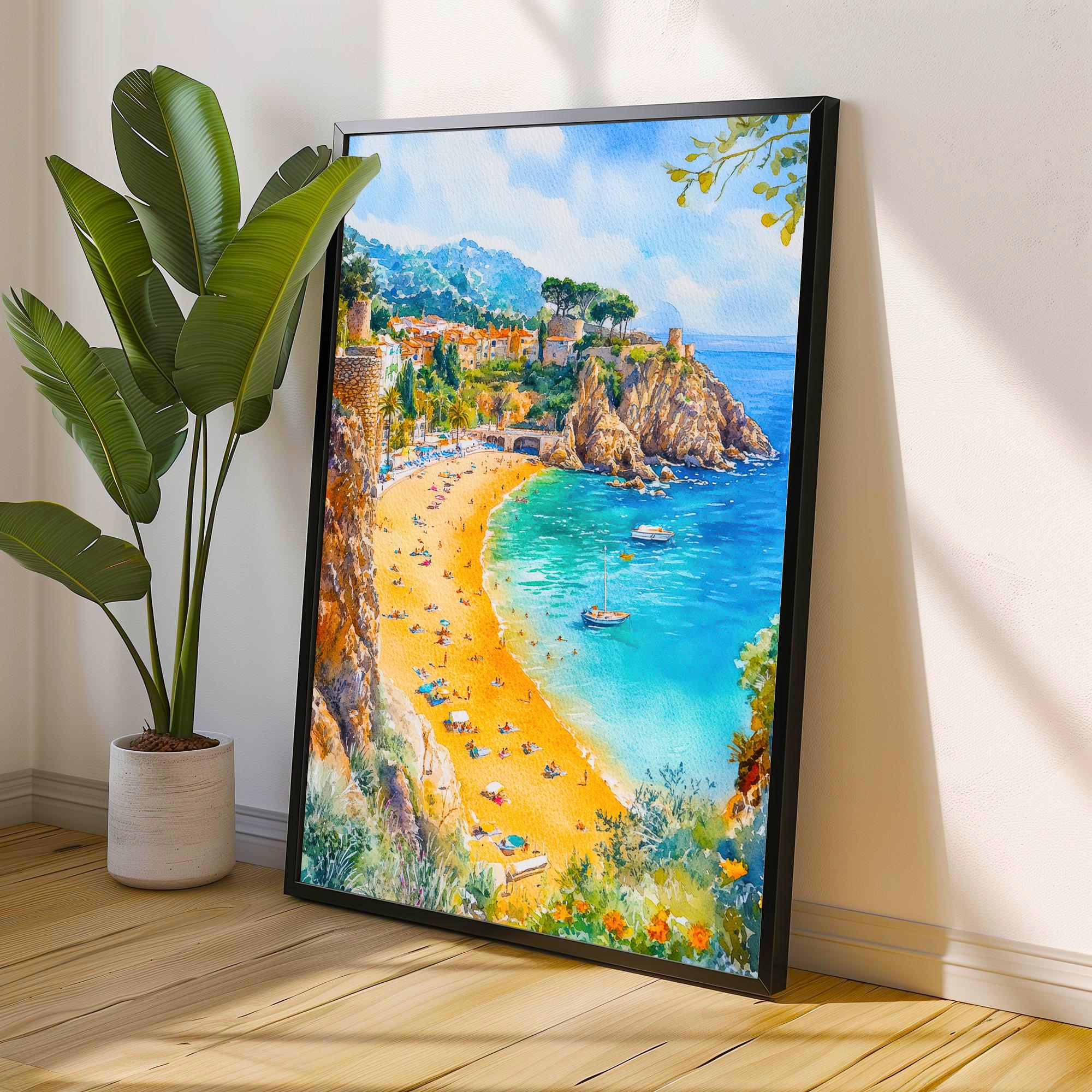 Corfu Greece Watercolor Painting Ionian Island Wall Art Mediterranean Coastal Print Scenic Landscape Decor Gift for Europe Lovers