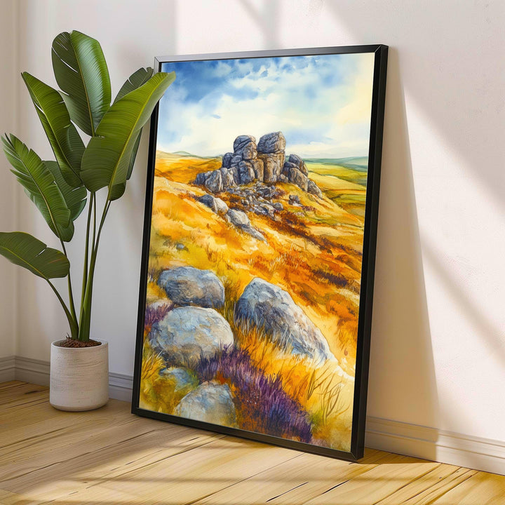 Crete Greece Watercolor Painting Mediterranean Island Wall Art Coastal Landscape Print Decor Gift for Europe Lovers and Greek