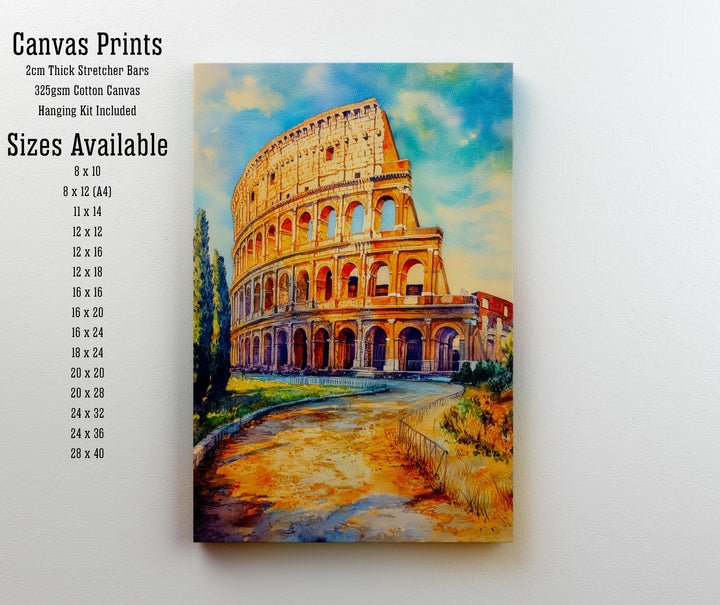 Rome Italy Travel Poster Print European City Wall Art Ancient Landmark Decor Gift for History Lovers and Fans of Italian Architecture