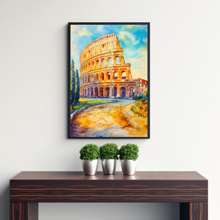 Rome Italy Travel Poster Print European City Wall Art Ancient Landmark Decor Gift for History Lovers and Fans of Italian Architecture