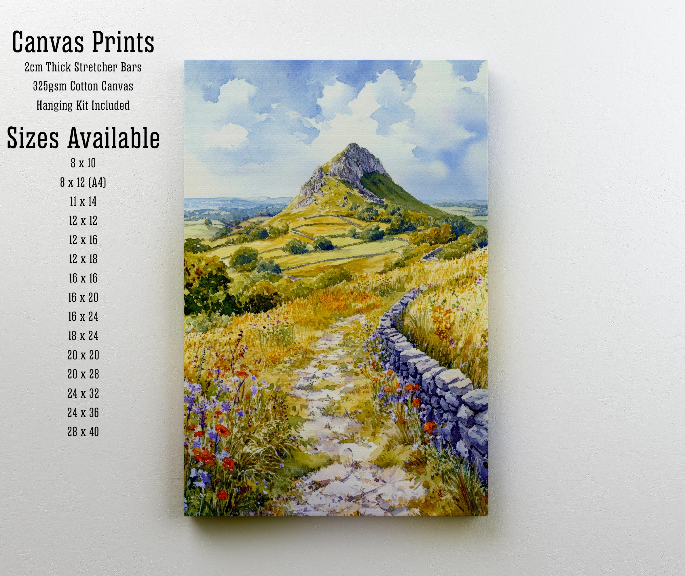 Sugar Loaf Brecon Beacons Travel Poster Print Wales Wall Art Mountain Landscape Decor Gift for UK Nature Lovers and Scenic National Park