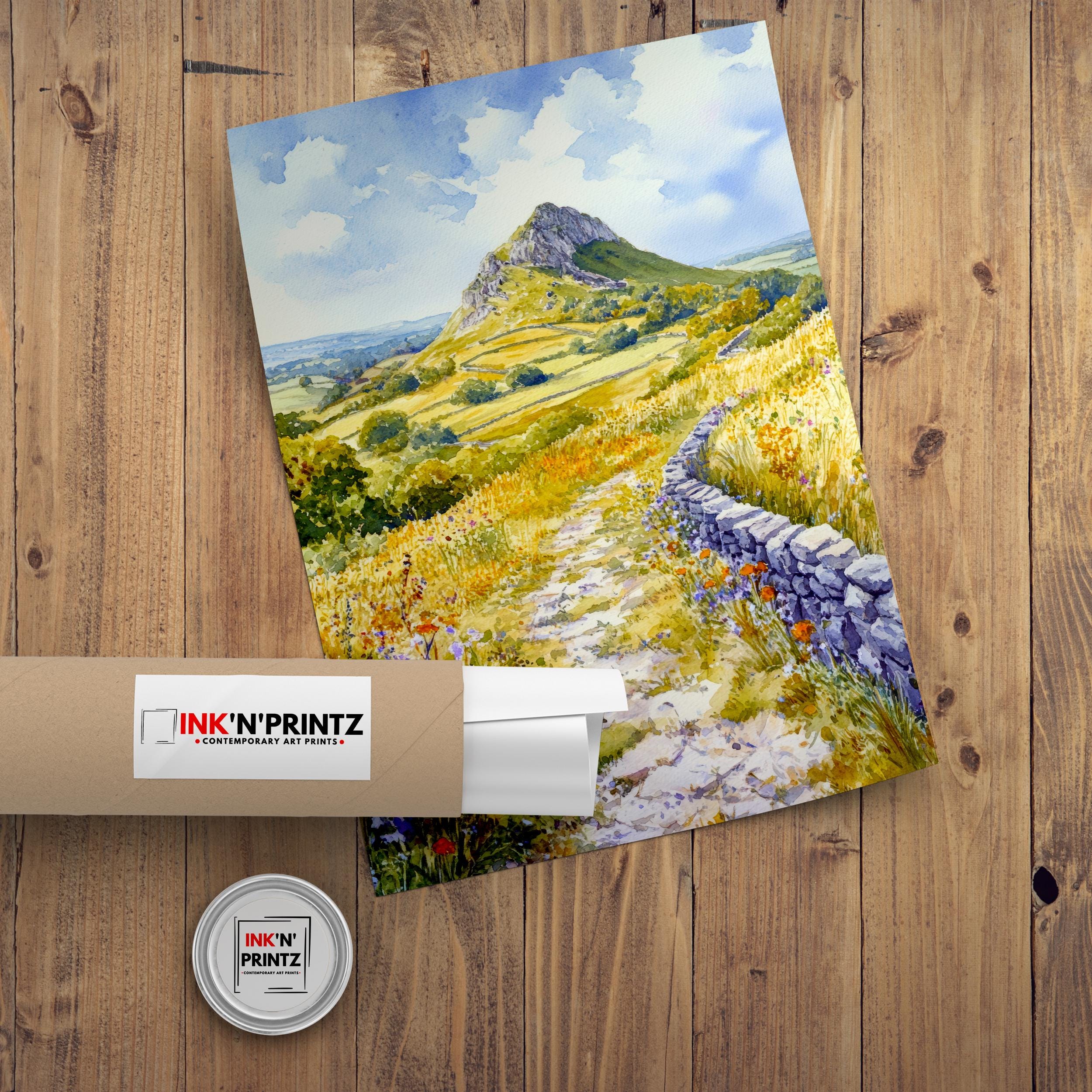 Sugar Loaf Brecon Beacons Travel Poster Print Wales Wall Art Mountain Landscape Decor Gift for UK Nature Lovers and Scenic National Park