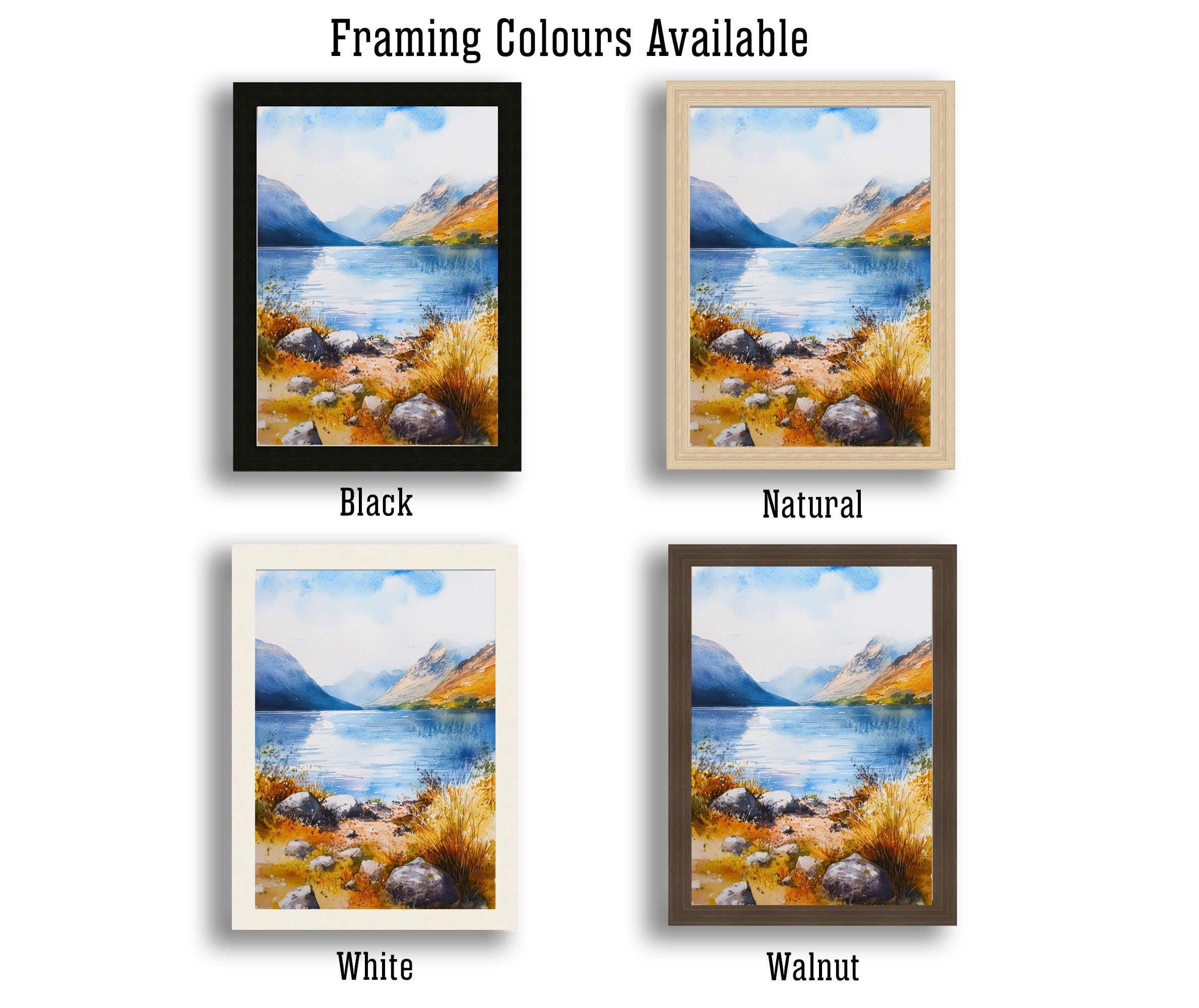 Isle of Mull Watercolor Painting Poster Scotland Wall Art Coastal Landscape Print Gift for UK Travel Lovers and Fans of Scenic Scottish