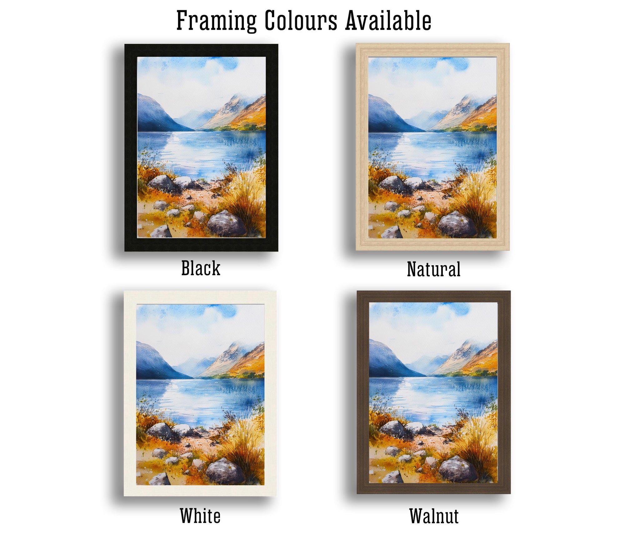 Isle of Mull Watercolor Painting Poster Scotland Wall Art Coastal Landscape Print Gift for UK Travel Lovers and Fans of Scenic Scottish