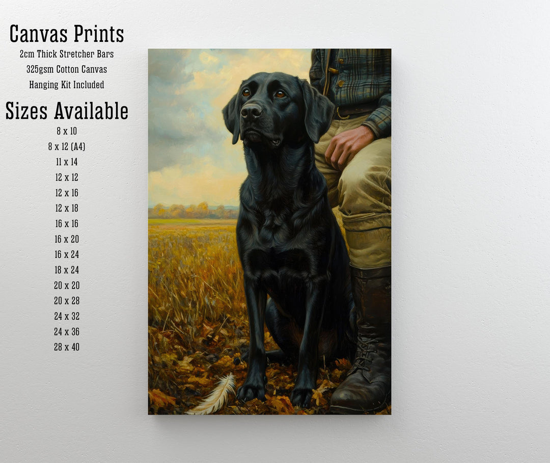 Black Labrador Watercolor Print Cottagecore Decor Rustic Dog Painting Loyal Companion Wall Art