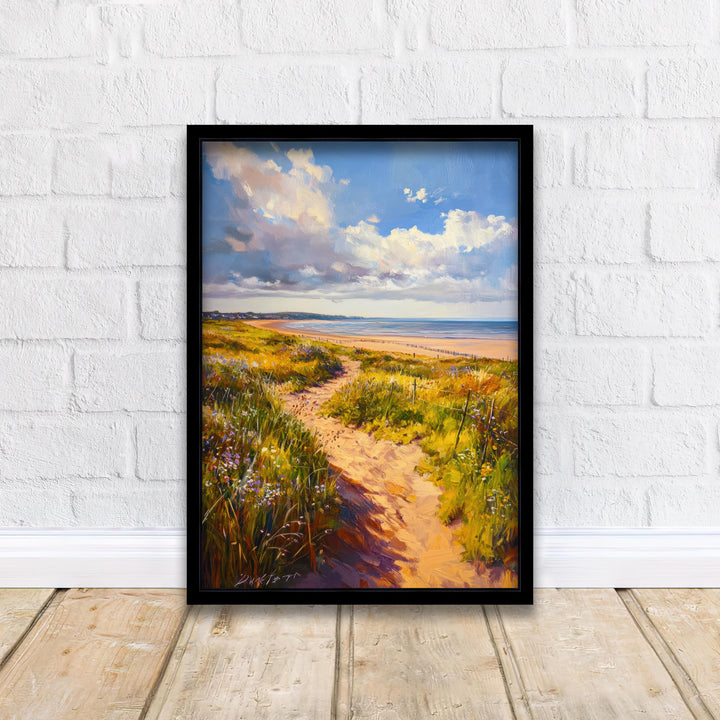 West Kirby Oil Painting Poster Wirral England Wall Art Coastal Landscape Print Gift for UK Travel Lovers and Fans of Scenic British