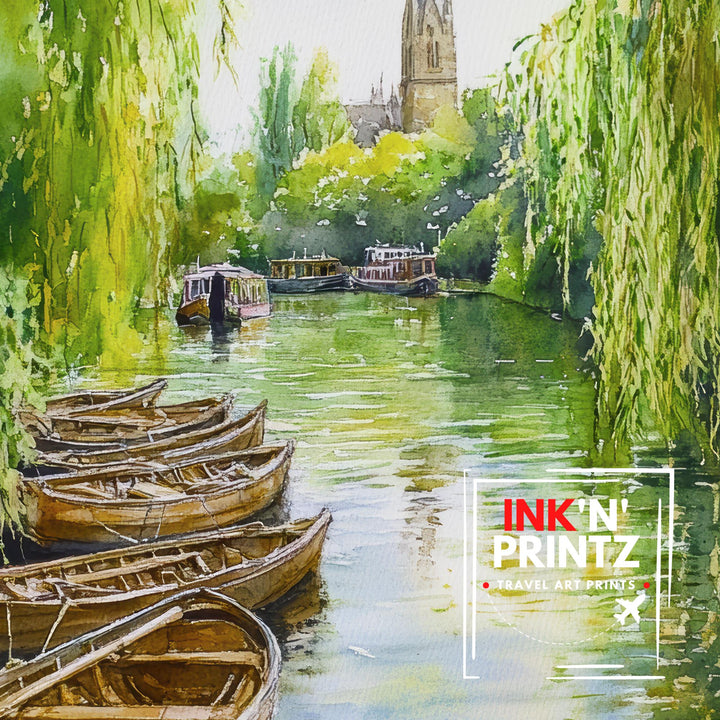 Stratford Upon Avon watercolor Painting Watercolour Art Print Stratford-upon-Avon Tudor Architecture Wall Decor Literary Gift England