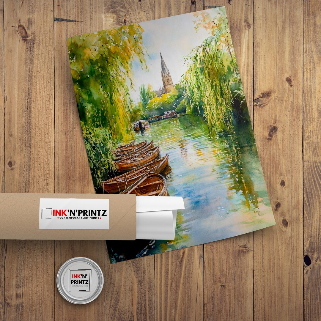 Stratford Upon Avon watercolor Painting Watercolour Art Print Stratford-upon-Avon Tudor Architecture Wall Decor Literary Gift England