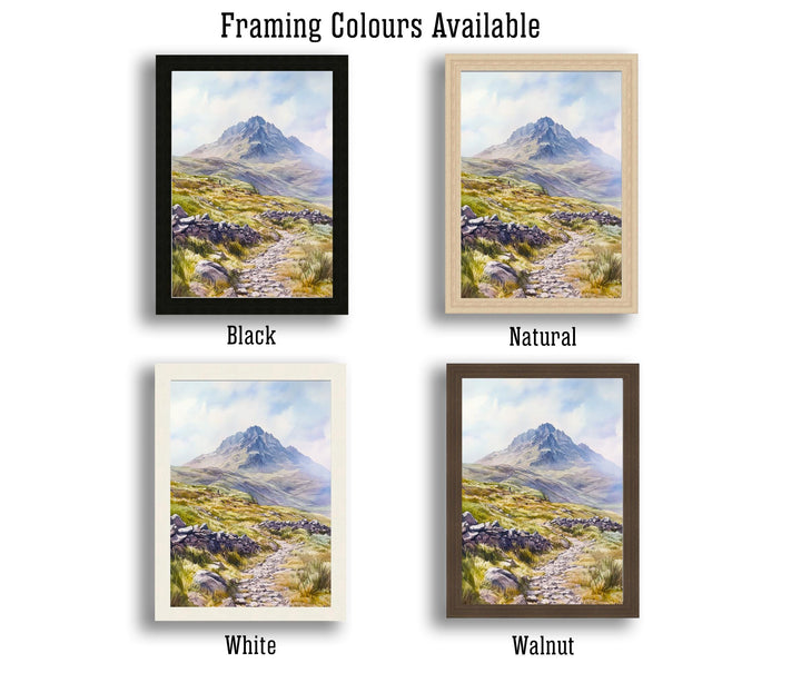 Peak District National Park Watercolour Art Print Derbyshire Landscape UK Hill Walking Travel Poster Rural England Nature Scenery Wall