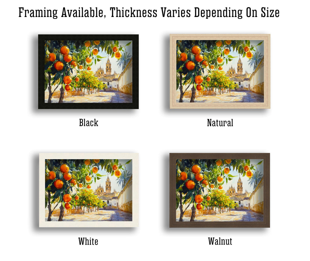 Seville Spain Watercolor Landscape Painting Poster Andalusia Wall Art Historic City Print Gift for Europe Lovers and Fans of Scenic Spanish