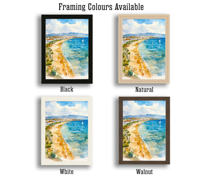 La Manga Spain Watercolour Print Mar Menor Coastal Art Spanish Beach Poster Mediterranean Sea Landscape Murcia Region Travel Wall Decor