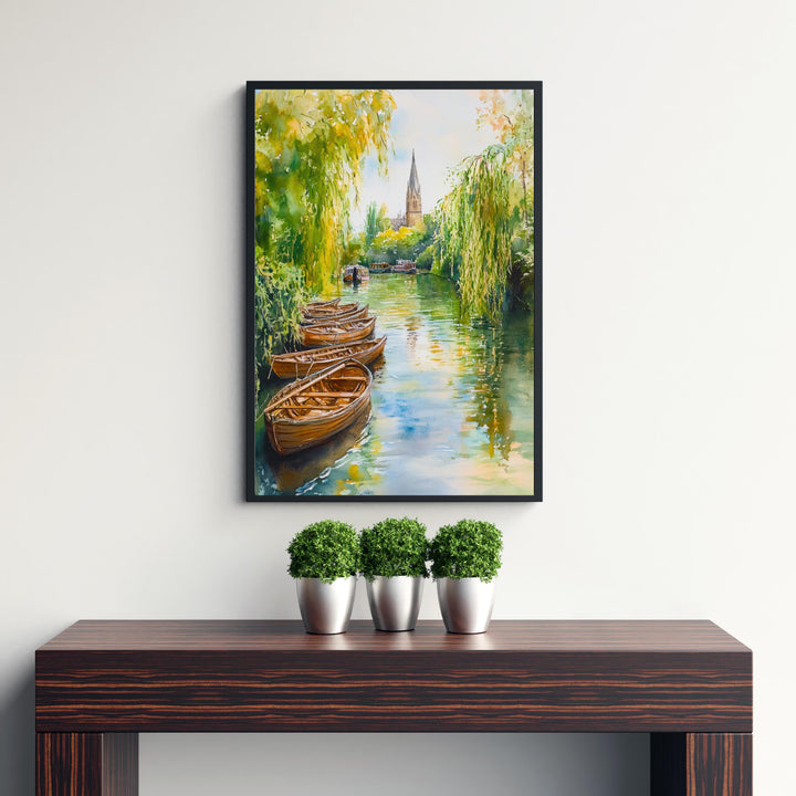 Stratford Upon Avon watercolor Painting Watercolour Art Print Stratford-upon-Avon Tudor Architecture Wall Decor Literary Gift England