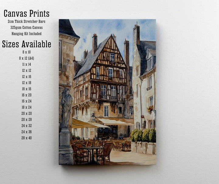 Angers France Watercolor Painting Poster Wall Art Historic City Landscape Print Gift for Europe Lovers and Fans of Scenic French